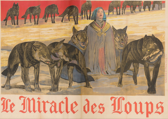 Paul JOUVE (1878-1973) - Le miracle des loups. Affiche. 1924.